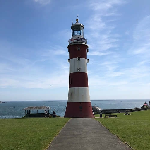 Lunch in the sun on Plymouth Hoe